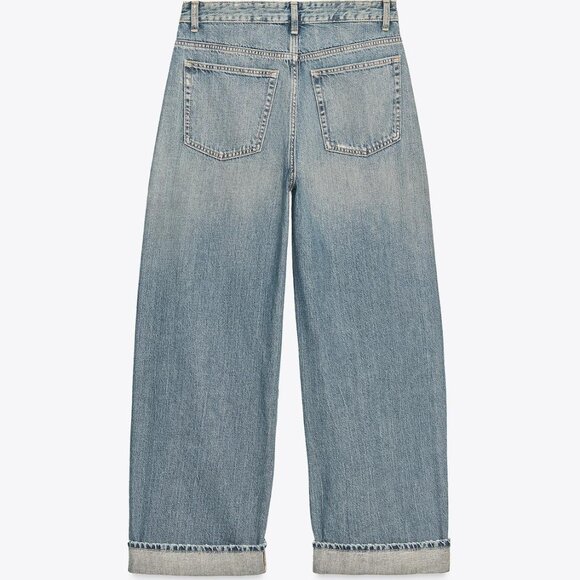 TRF MID-RISE BAGGY FOLDED JEANS - Picture 6 of 7